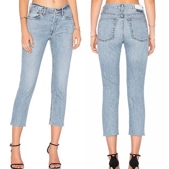 RE/DONE Relaxed Crop Jeans in Ultra Light - Image 3