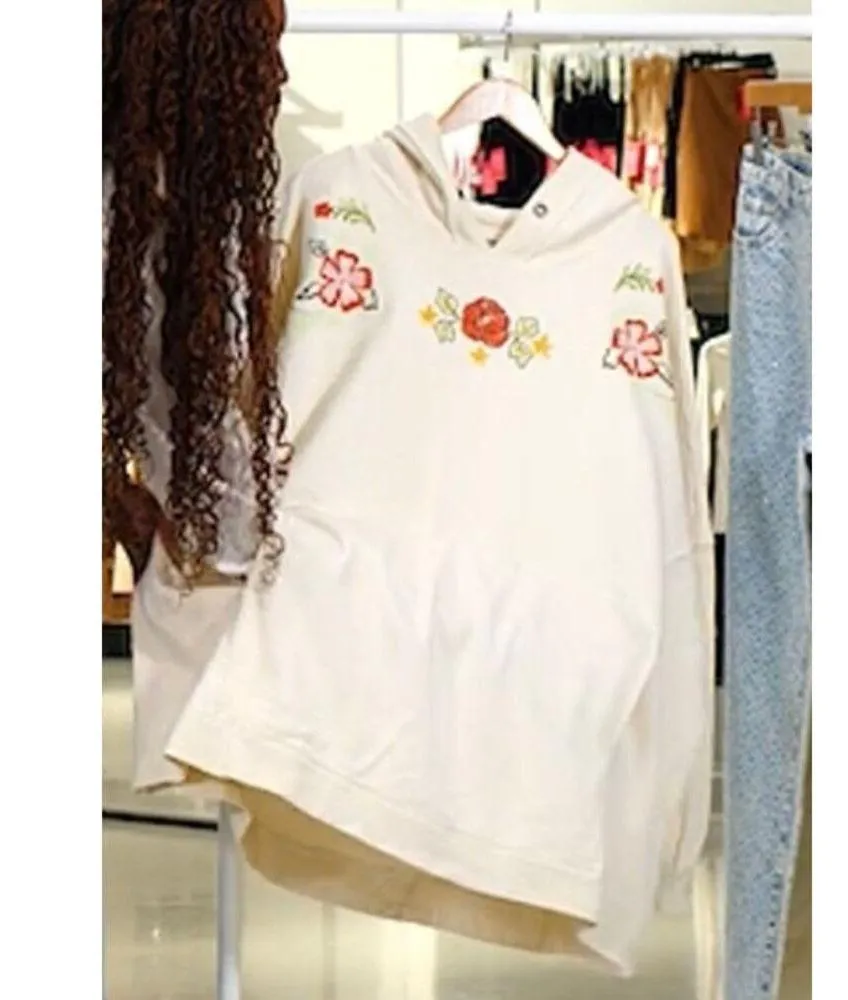 FREE PEOPLE We The Free Graphic Hoodie Ivory Combo Size L New w/ Tag MSRP $148 - Image 8