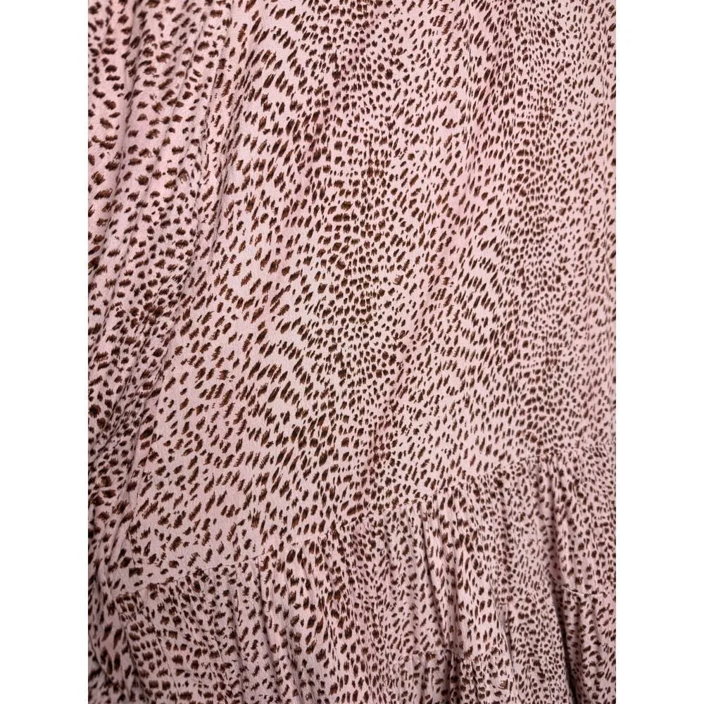 Melissa Nepton Kamilia Mini Dress in Animal Blush Sz. S Pink - Image 5