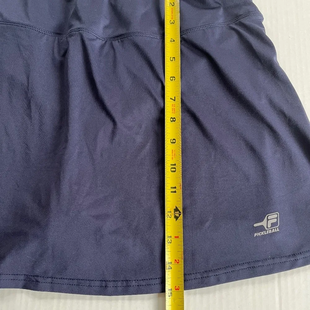 FILA Navy Stretch‎ Pickleball Flounce Skort Skirt Shorts Sports, Size M - Image 8