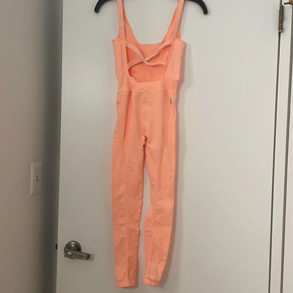 Free People Movement Good Karma Onesie in Orange XS/S NEW - Image 4