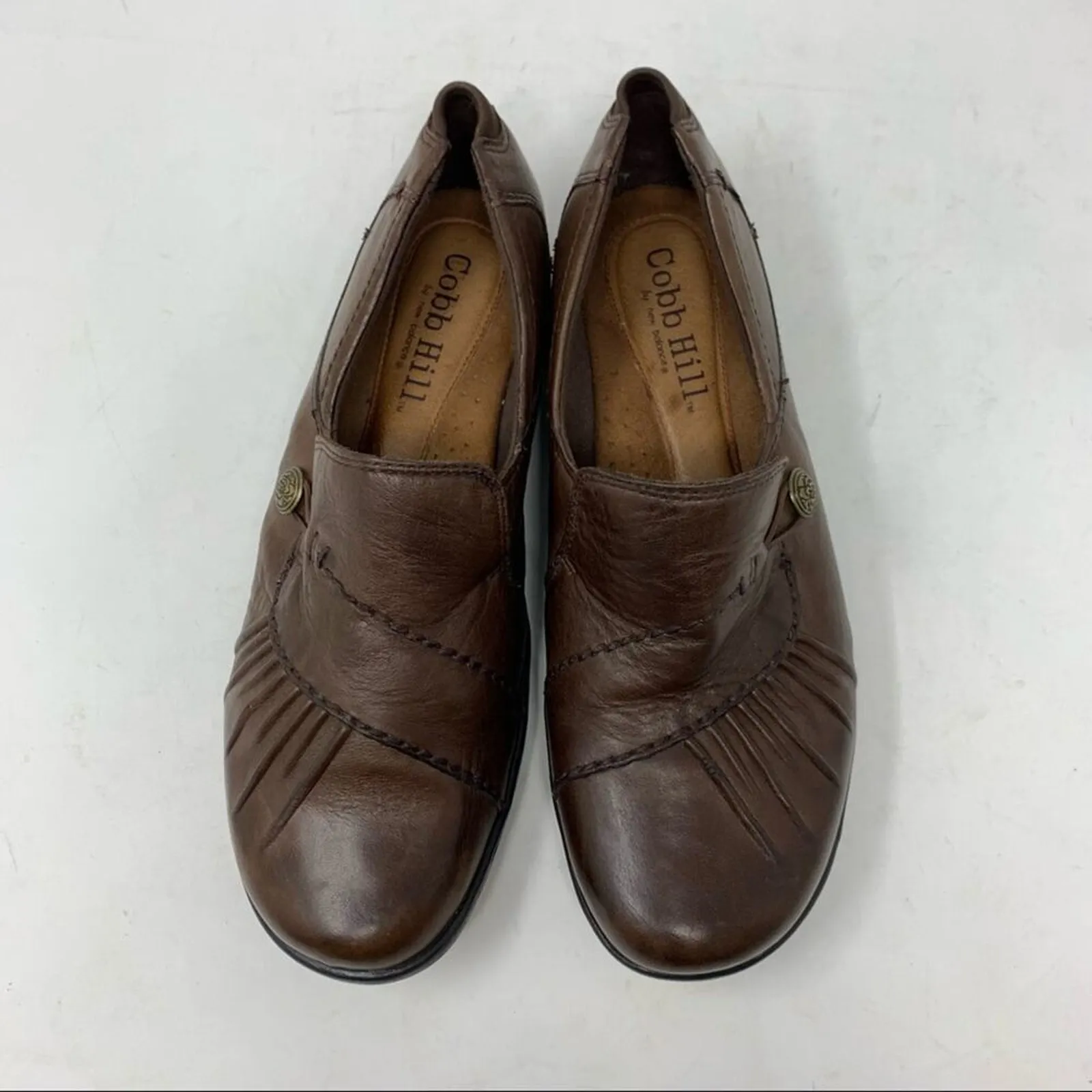 Cobb Hill Paulette Bark Brown Slip On Leather Casual Comfort Shoe Size 8W - Image 3