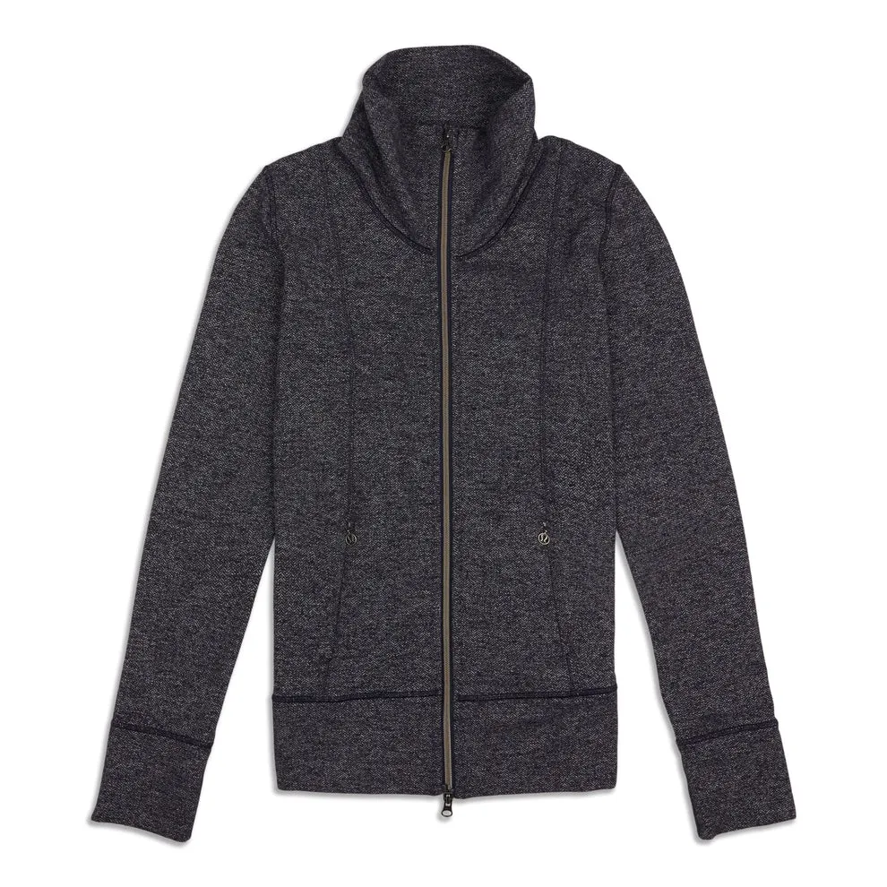 Lululemon Daily Yoga Jacket Black Swan / Herringbone Black Swan Size 8 - Image 3