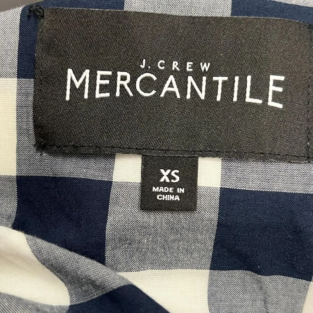 J. Crew Women's XS Tops Merchatile Gingham Plaid Popover Short Sleeve Cowgirl - Image 5