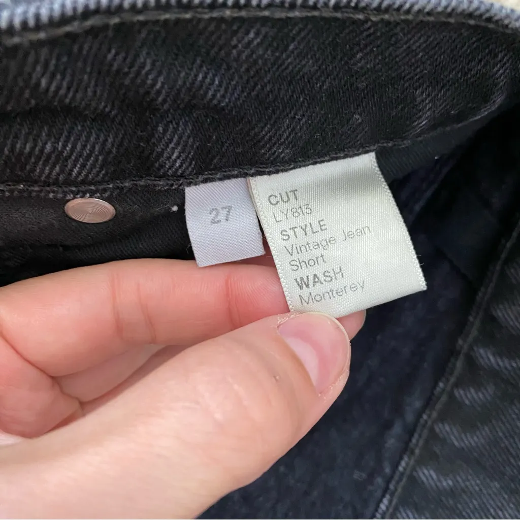 Reformation‎ The Vintage Jean Short In Monterey Black 27 - Image 5