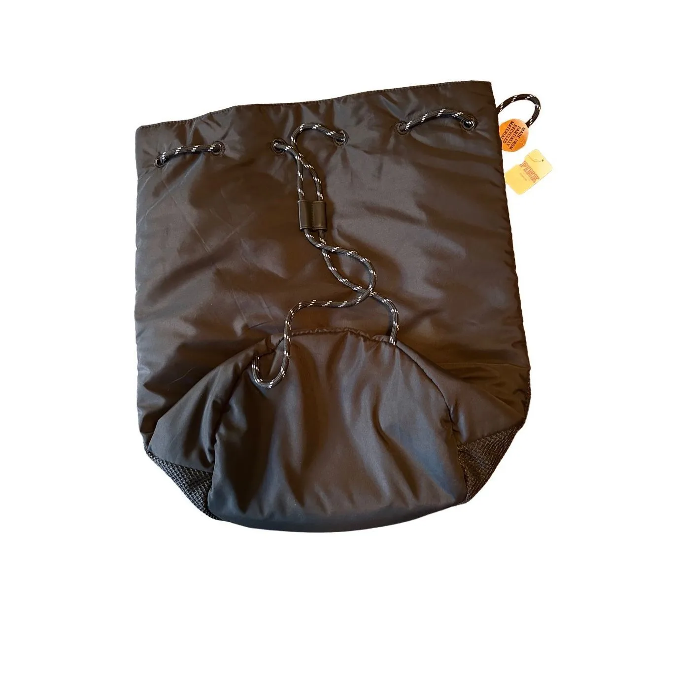 VICTORIA'S SECRET PINK DRAWSTRING MESH BACKPACK PURE BLACK NWT - Image 4