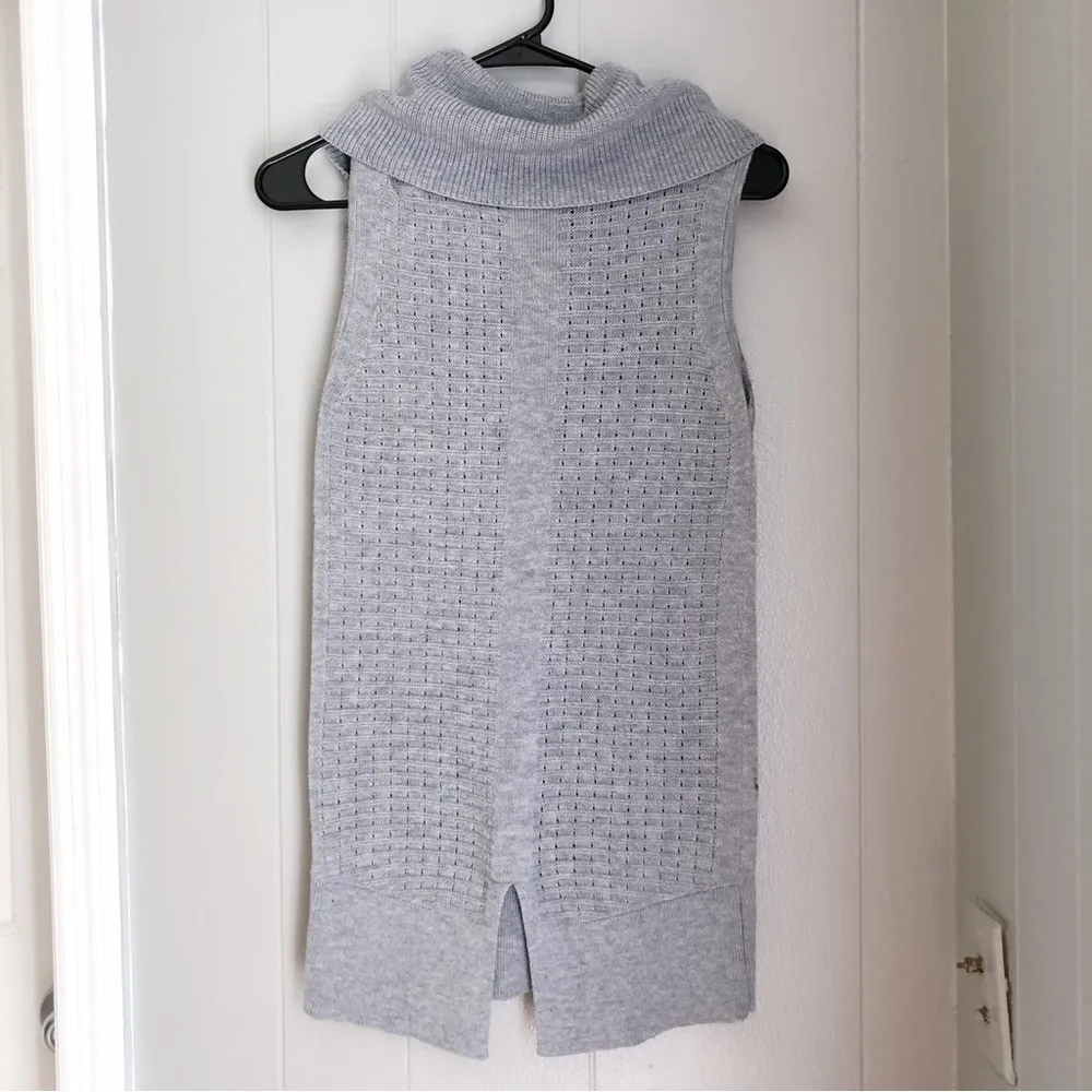 Cowl Neck Sleeveless Sweater Top Turtleneck Blouse XS Wool Blend Women’s - Image 5