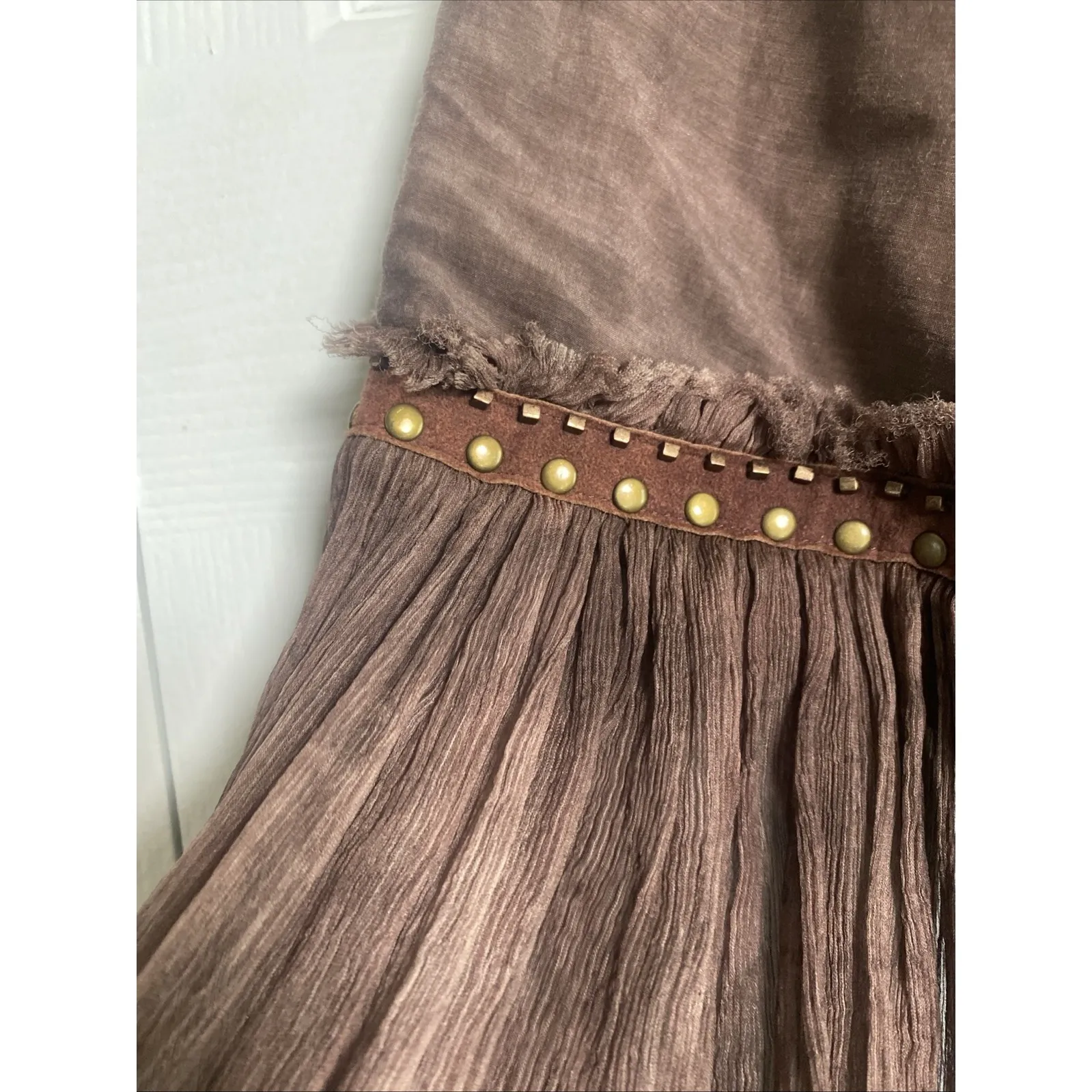 Nigel Preston M Duster Jacket Festival Boho Western Whimsigoth Indie Designer Brown Size M - Image 3