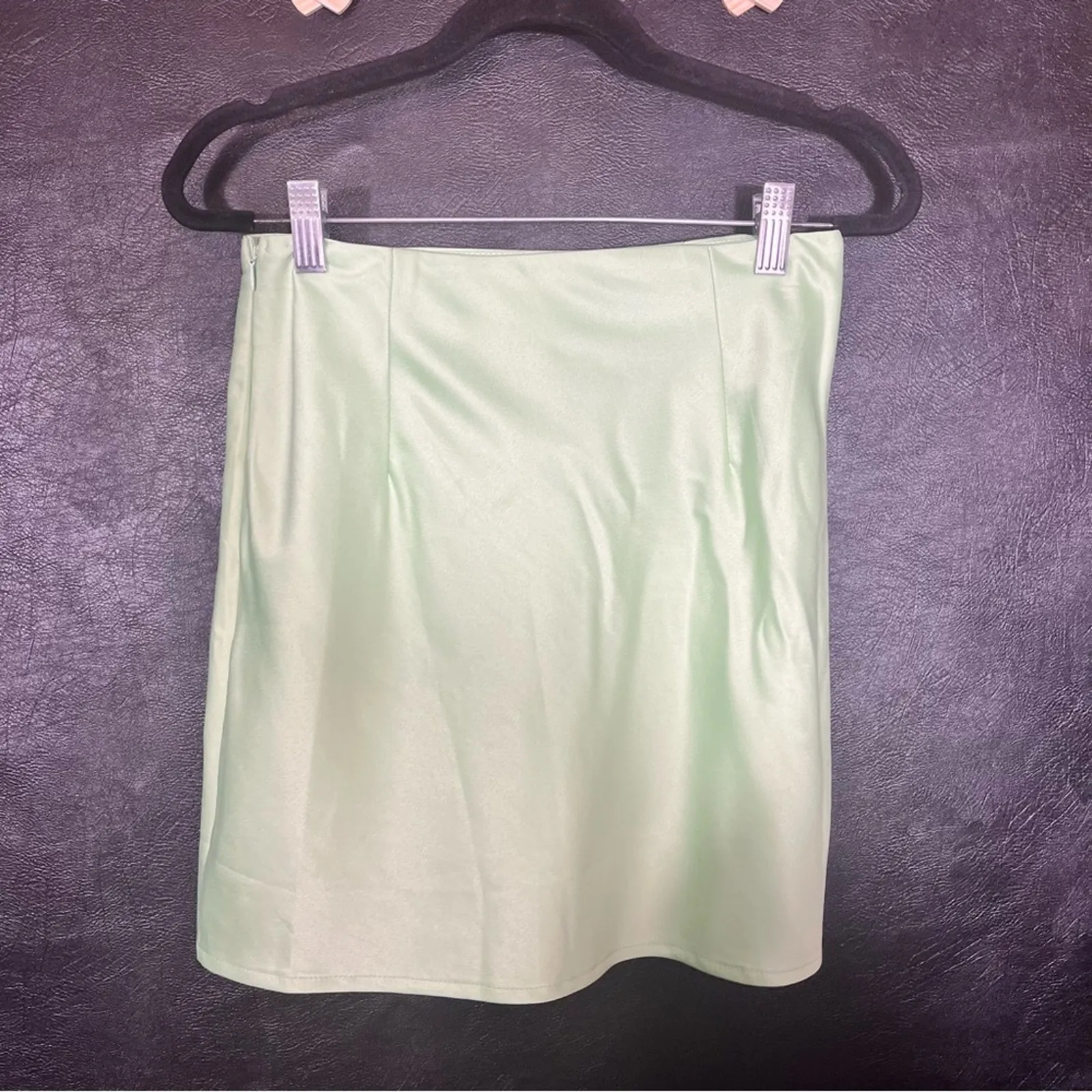 Polly‎ Lime Green Mini Skirt Size 4 - Image 2