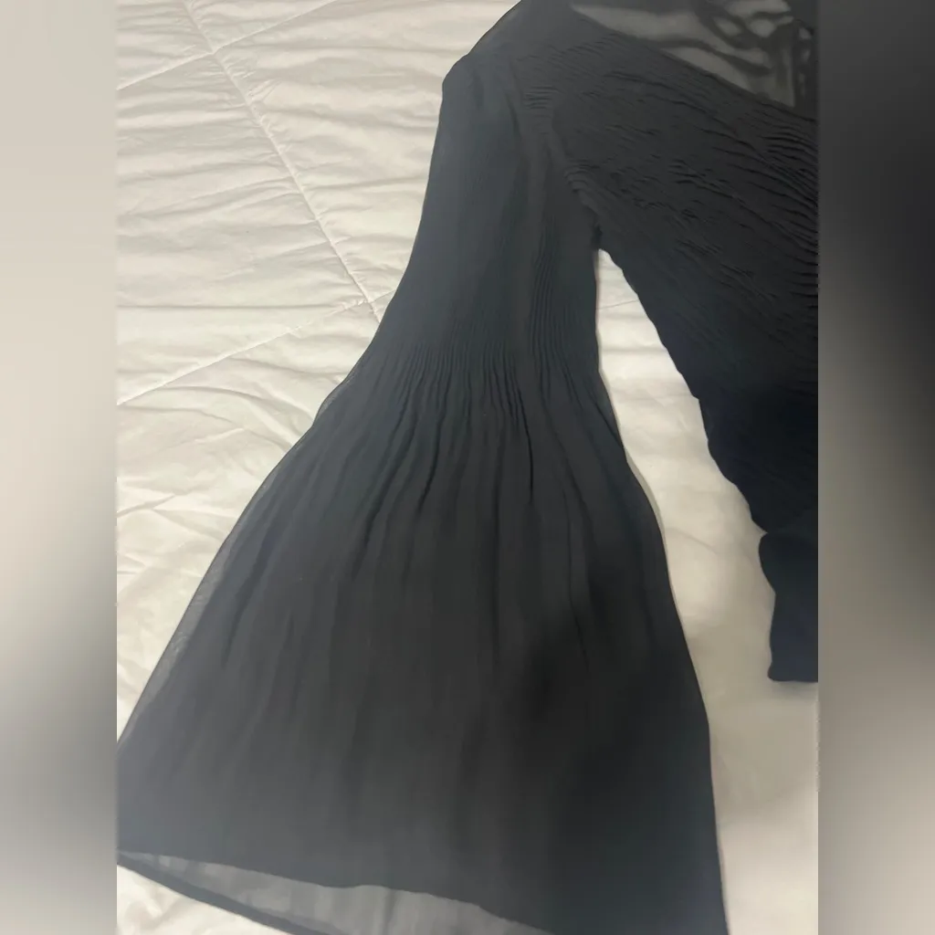 Bar III Black Bell Sleeve Blouse - Image 2