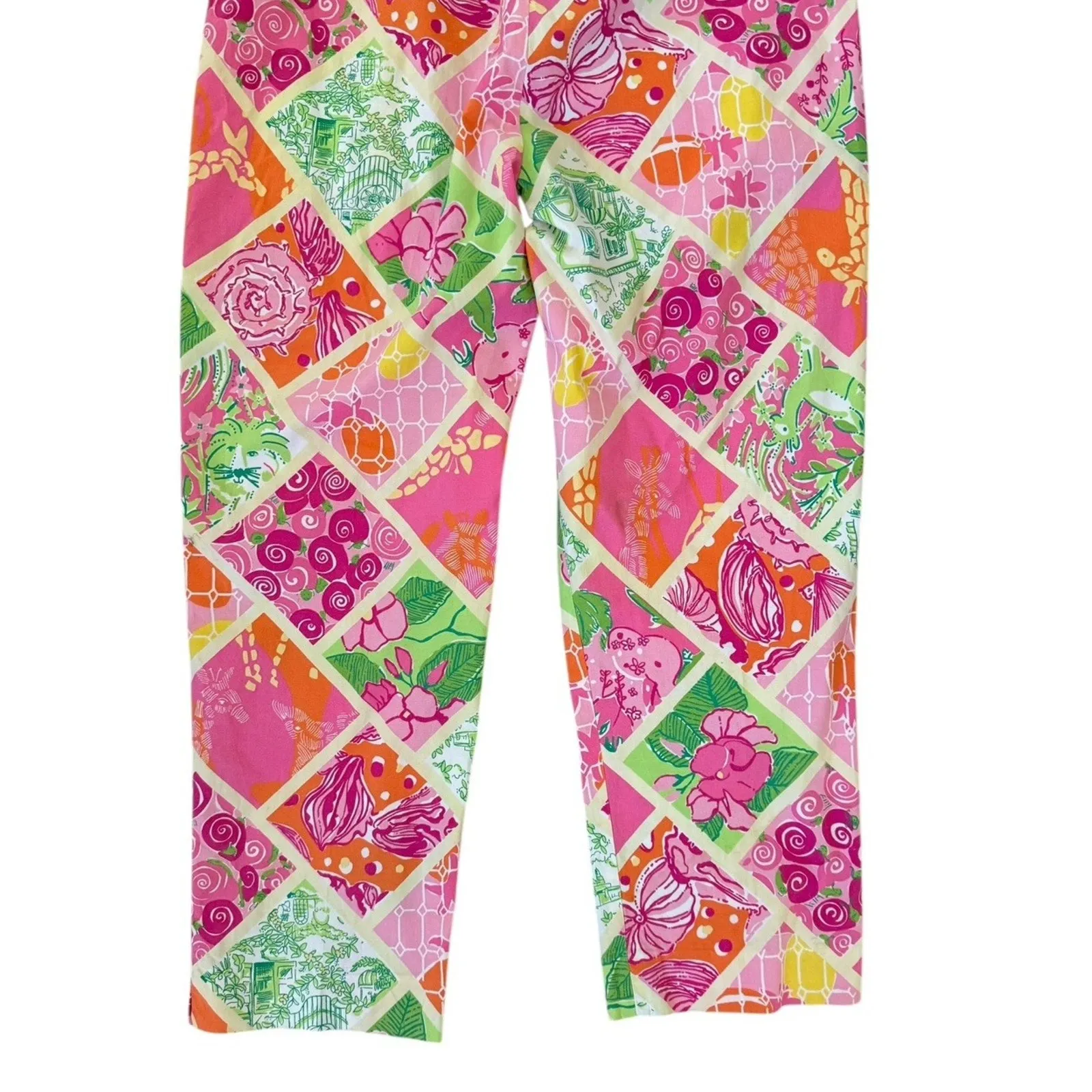 Lilly Pulitzer Surf N Patch Cropped Capri Pants Tropical Resort Women’s Size 8 - Image 8