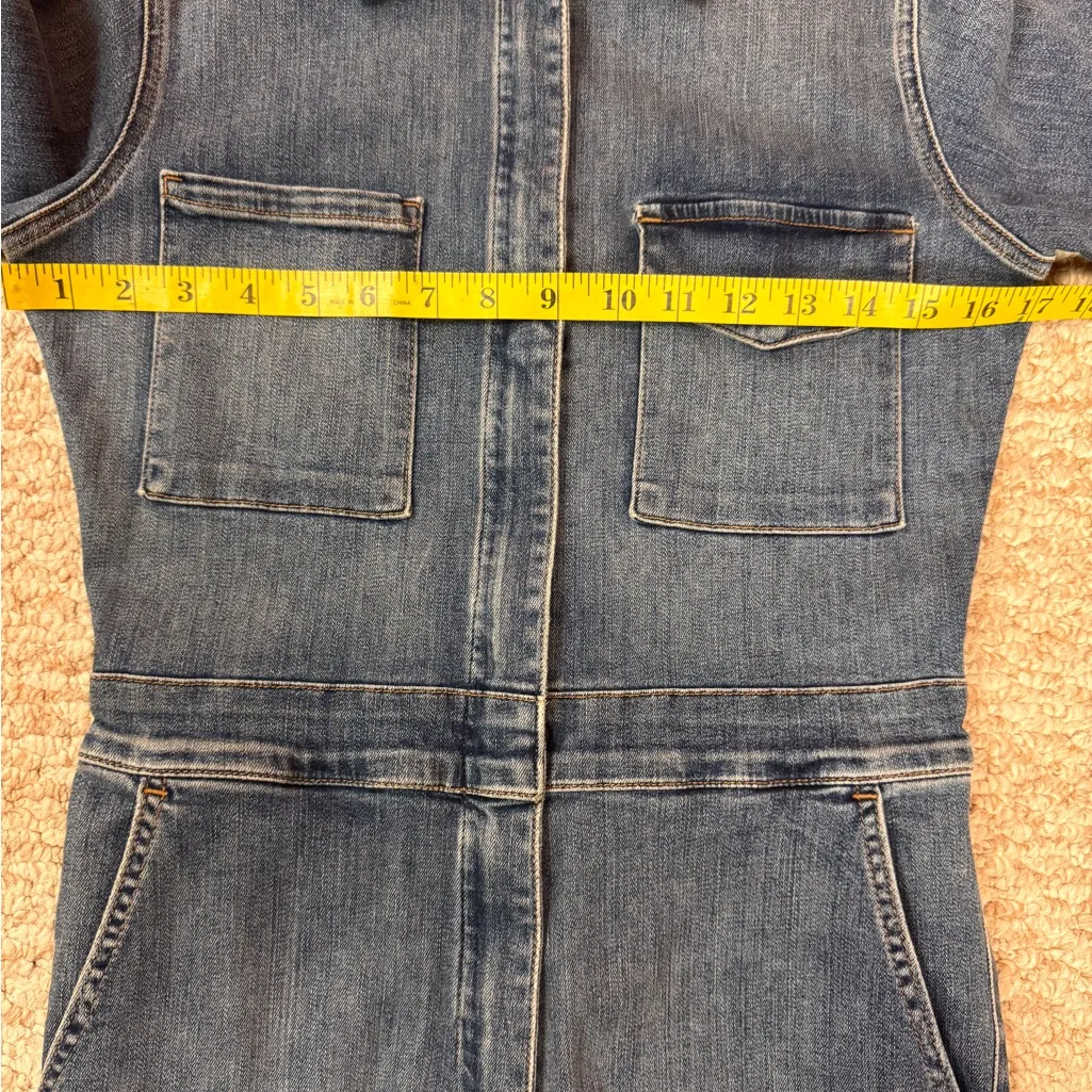 RIVET.UTILITY Classic Blue Women's Denim Overalls Size Medium - Image 14
