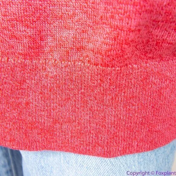 Banana Republic red cashmere silk‎ blend V neck sweater, M - Image 13
