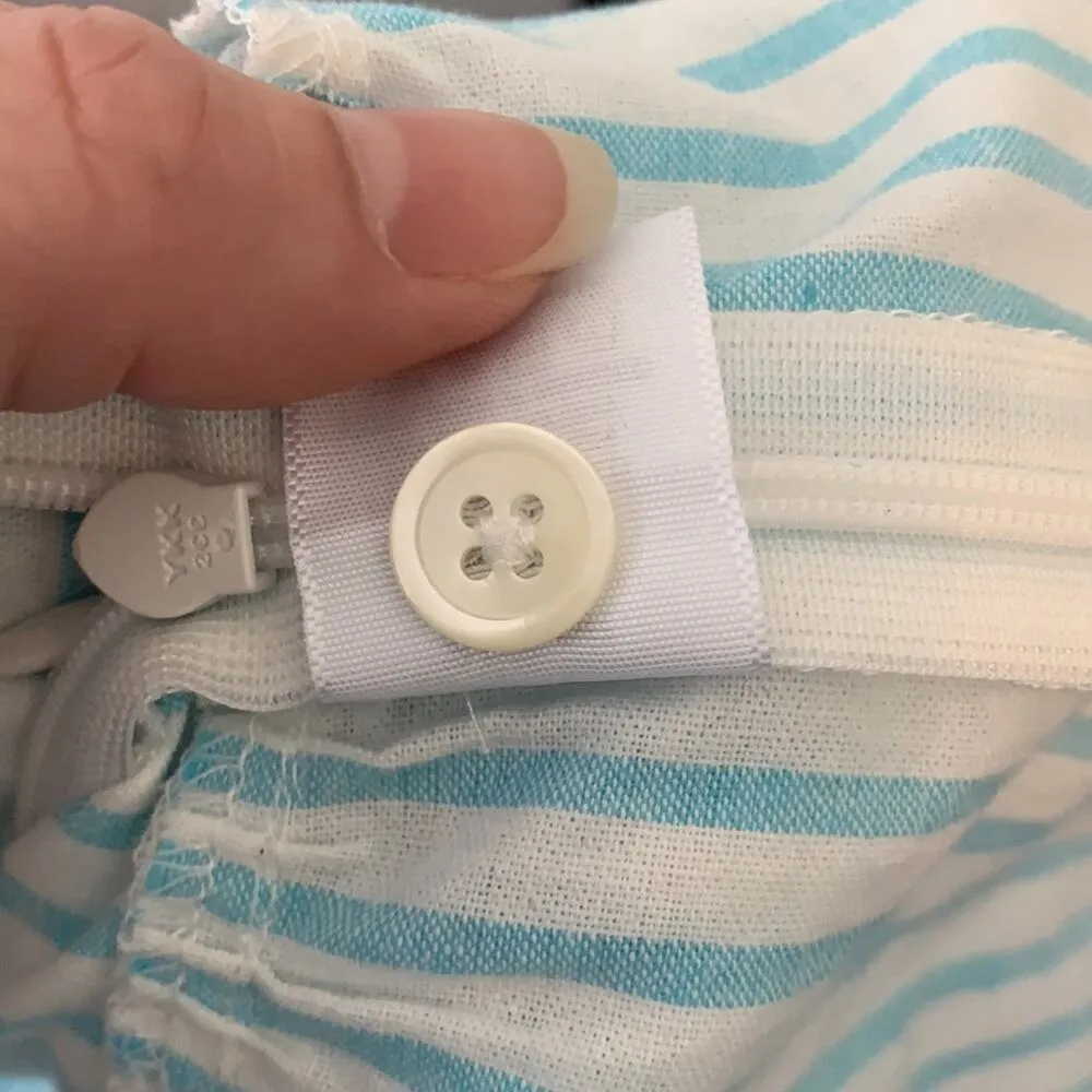 SAYLOR Stripe Print Ruffle Babydoll Top Sz S - Image 6