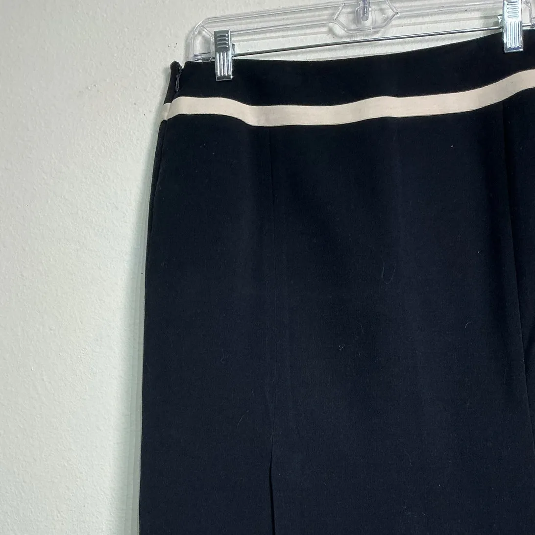 Tahari Navy Pencil Skirt Sz 10P - Image 3