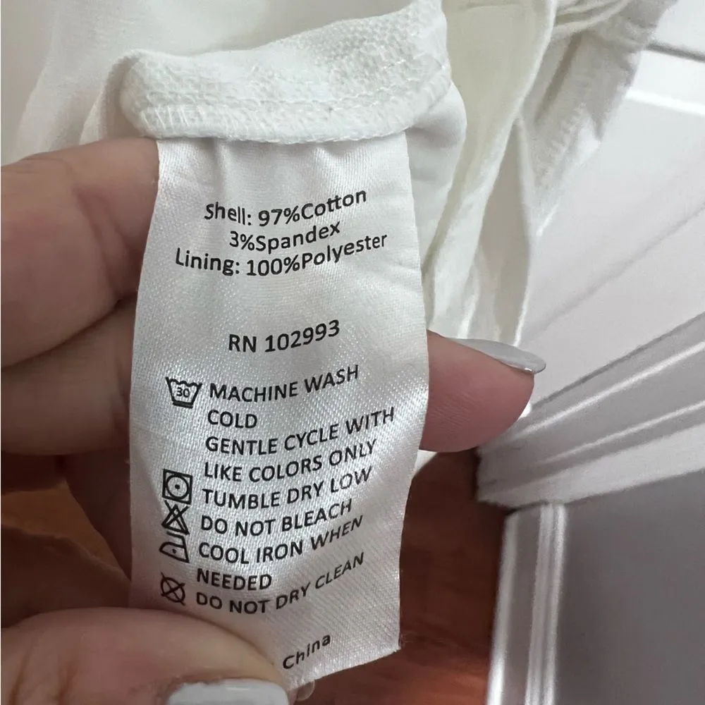 Marissa Webb x RTR White Tie Waist Dress women's size 10 with pockets - Image 6