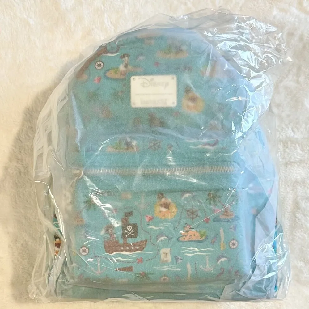 NWT Disney Loungefly Pirate Mickey and Friends All Over Print Mini Bag Backpack - Image 2