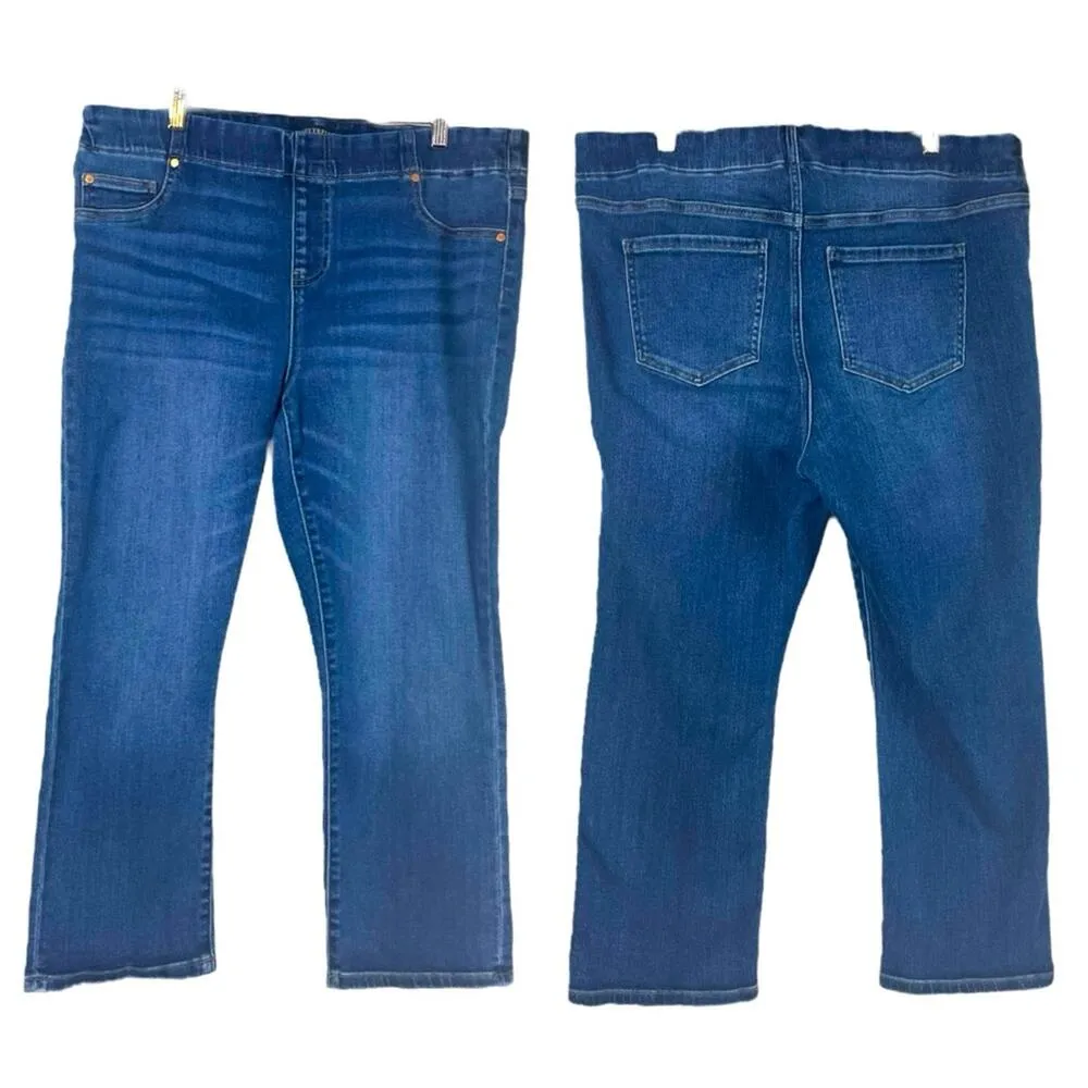 Liverpool Jeans Straight Leg Crop High Rise Dark Wash Women’s Plus Size 18W - Image 6