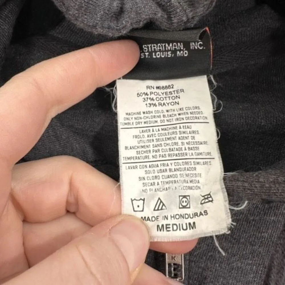 Vintage Y2K Harley Davidson Women Gray Full‎ Zip Hoodie Sweatshirt Medium Flames - Image 8