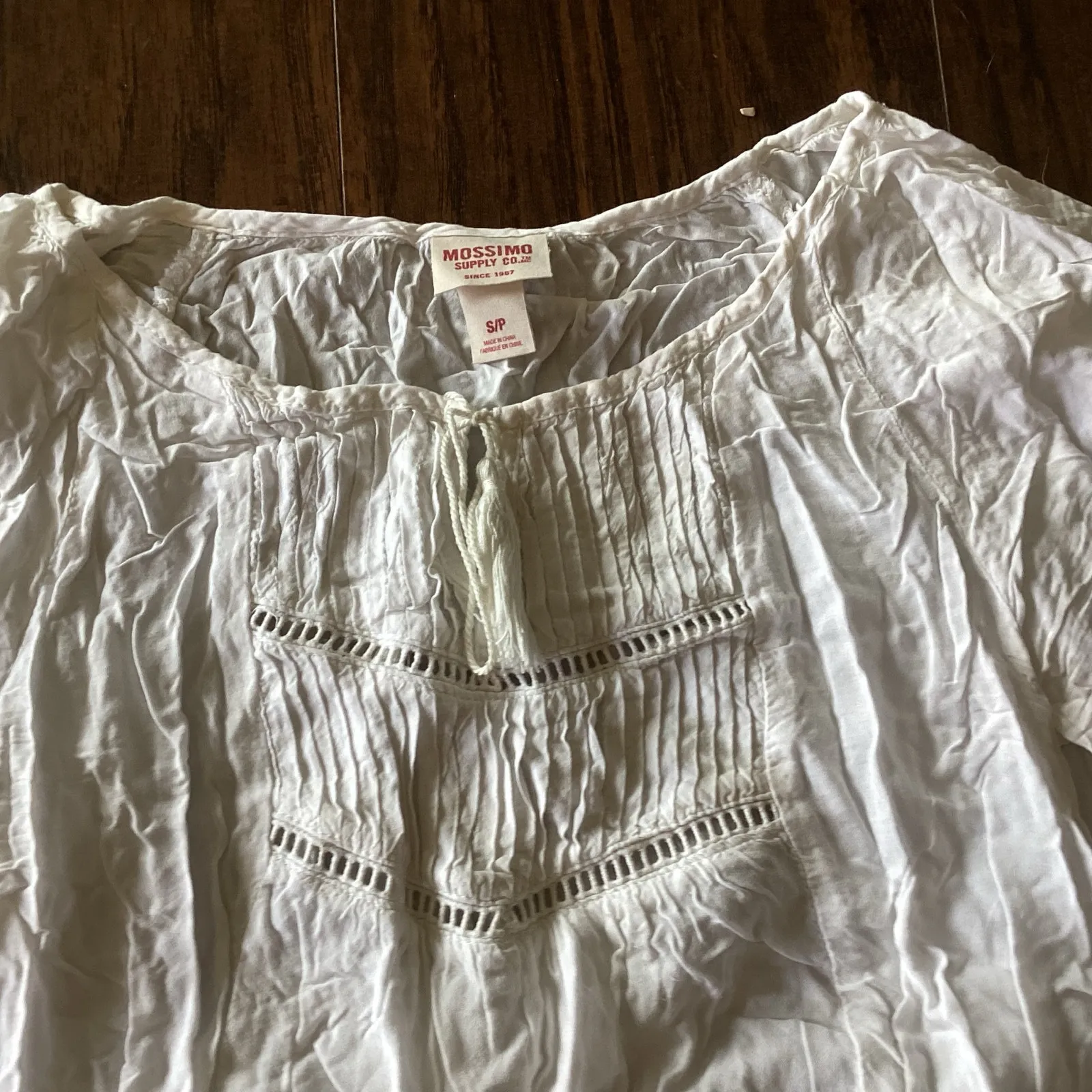 Boho White Peasant Blouse - Image 5