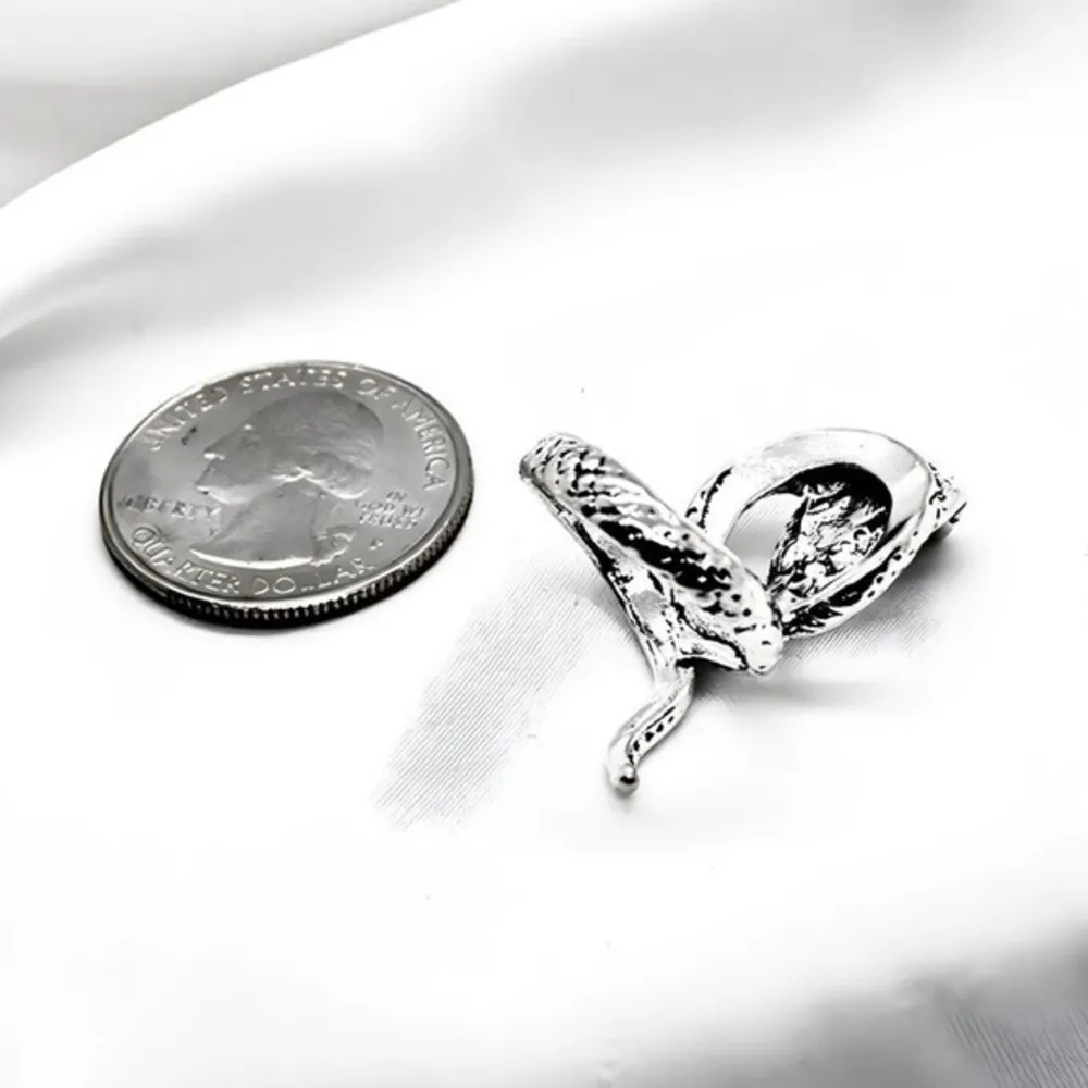 Cobra Snake Ring Silver - Image 2
