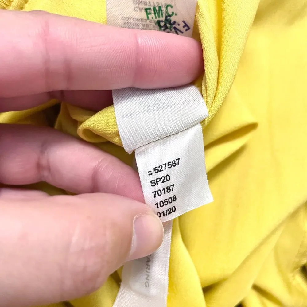 Ann Taylor Yellow Short Sleeve Tie Waist Jumper Size 6 - Image 8