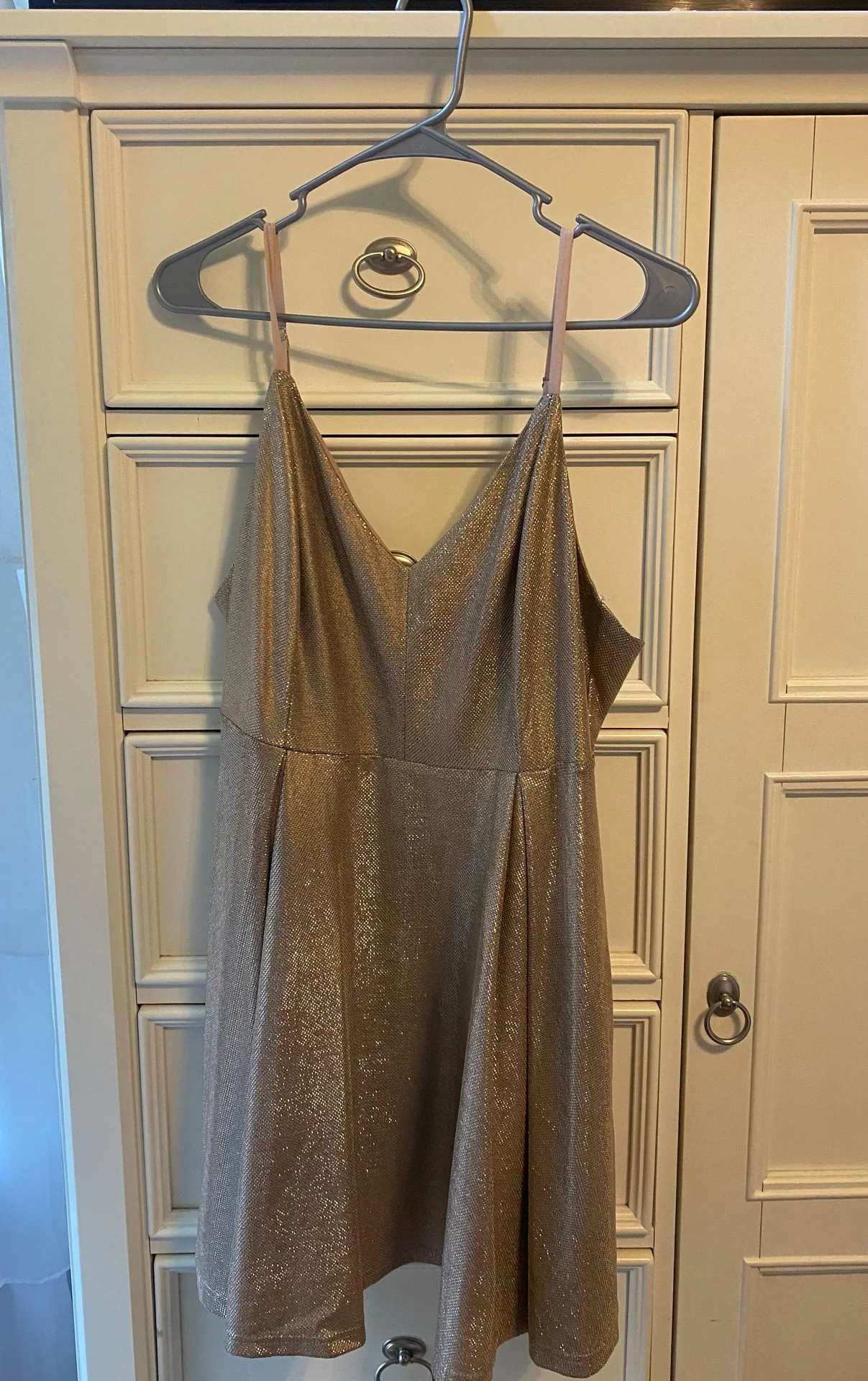 Lulus Gold Skater Dress - Image 2