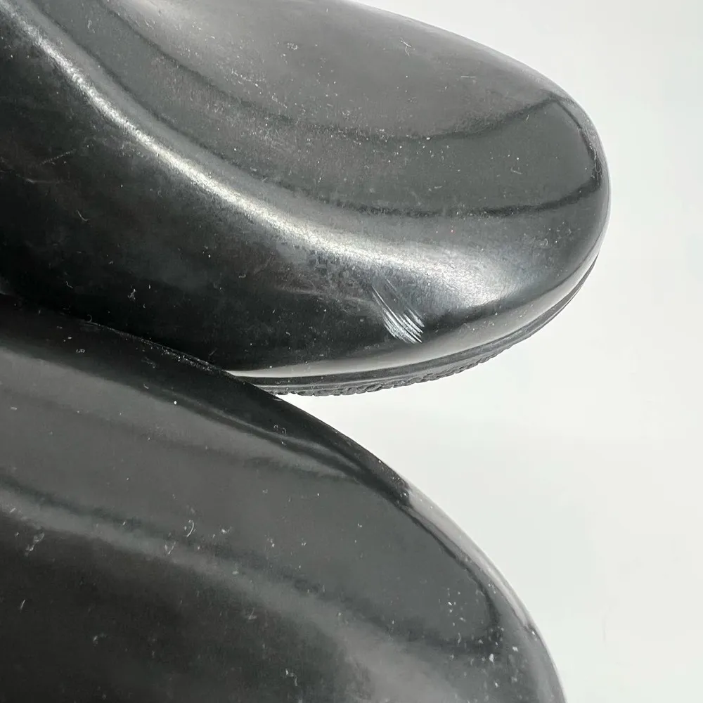 Sperry Black Waterproof Wedge Heel Rubber Ankle Boots Bootie Womens Size 9 - Image 6