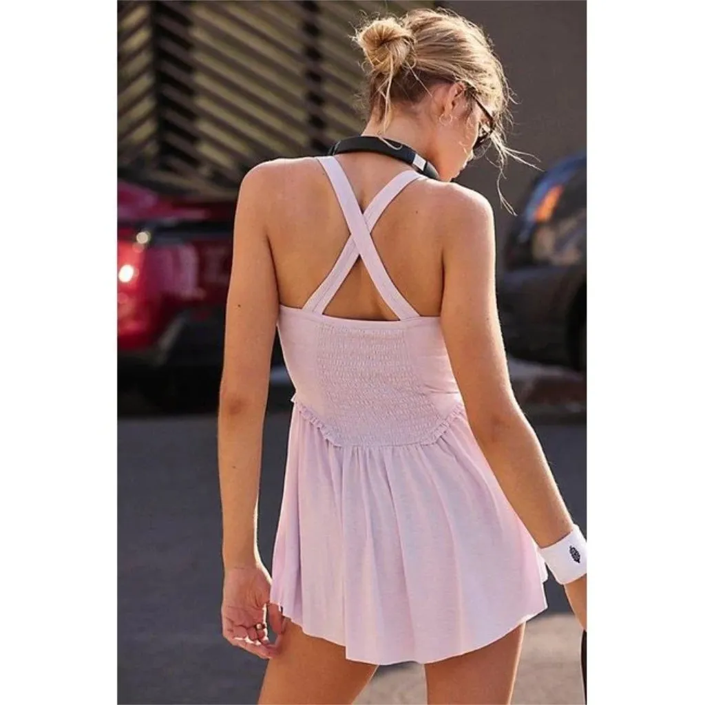 FREE PEOPLE Movement Smockin' Hot Dress in Lavender Glaze Stone Size Medium NWT Purple - Image 2