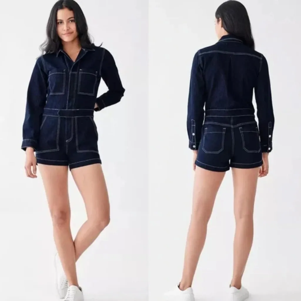 NEW DL1961 Hannah Denim Romper Size Medium - Image 2