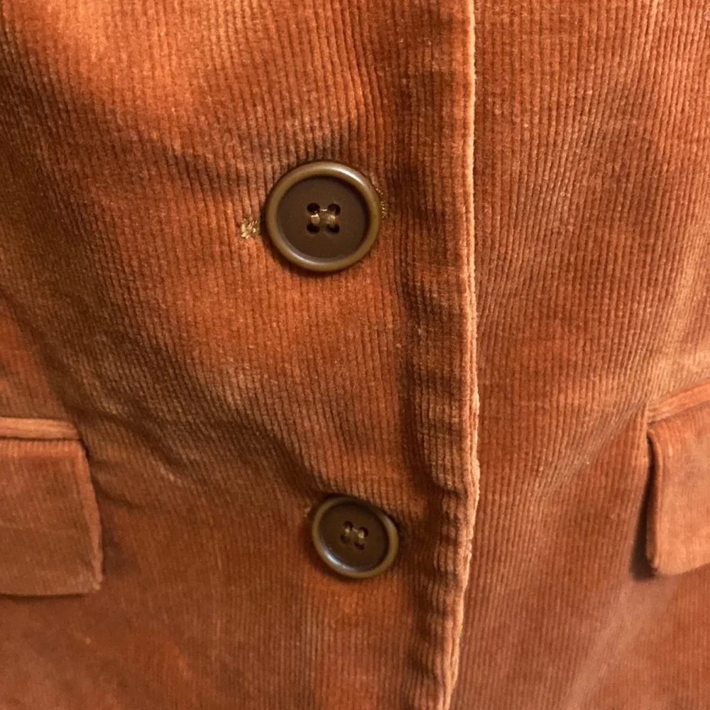 ZARA  Corduroy Burnt Orange Blazer - Image 3