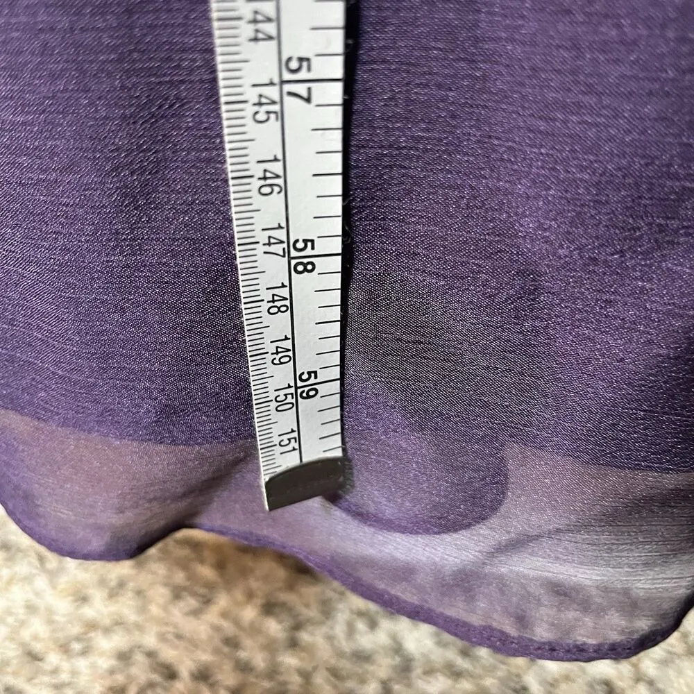 Montage by Mon Cheri Gown Dress Embroidered Lace Beaded Sz 16 Mother Of Bridal Purple - Image 6