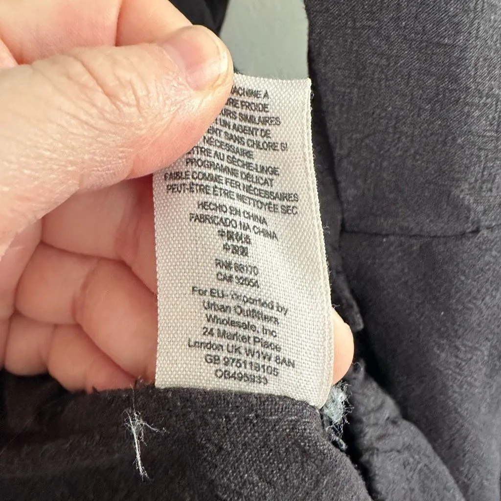 Free People Women’s Medium Black Marbella Linen Jumpsuit - Image 7