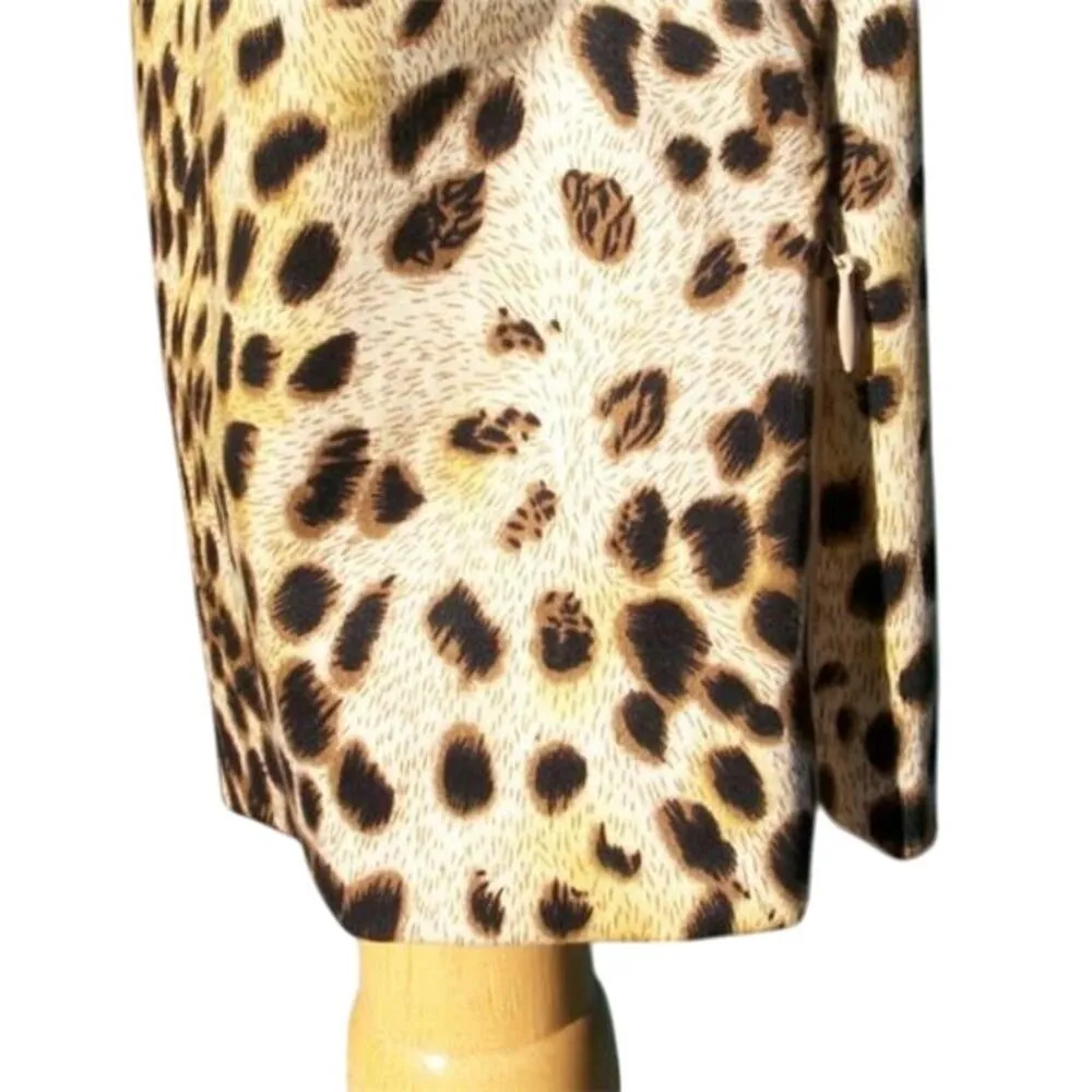 Cache Stretch Crop Pant Animal Print Ankle Zipper Flat Front New NWT $98 - Image 5