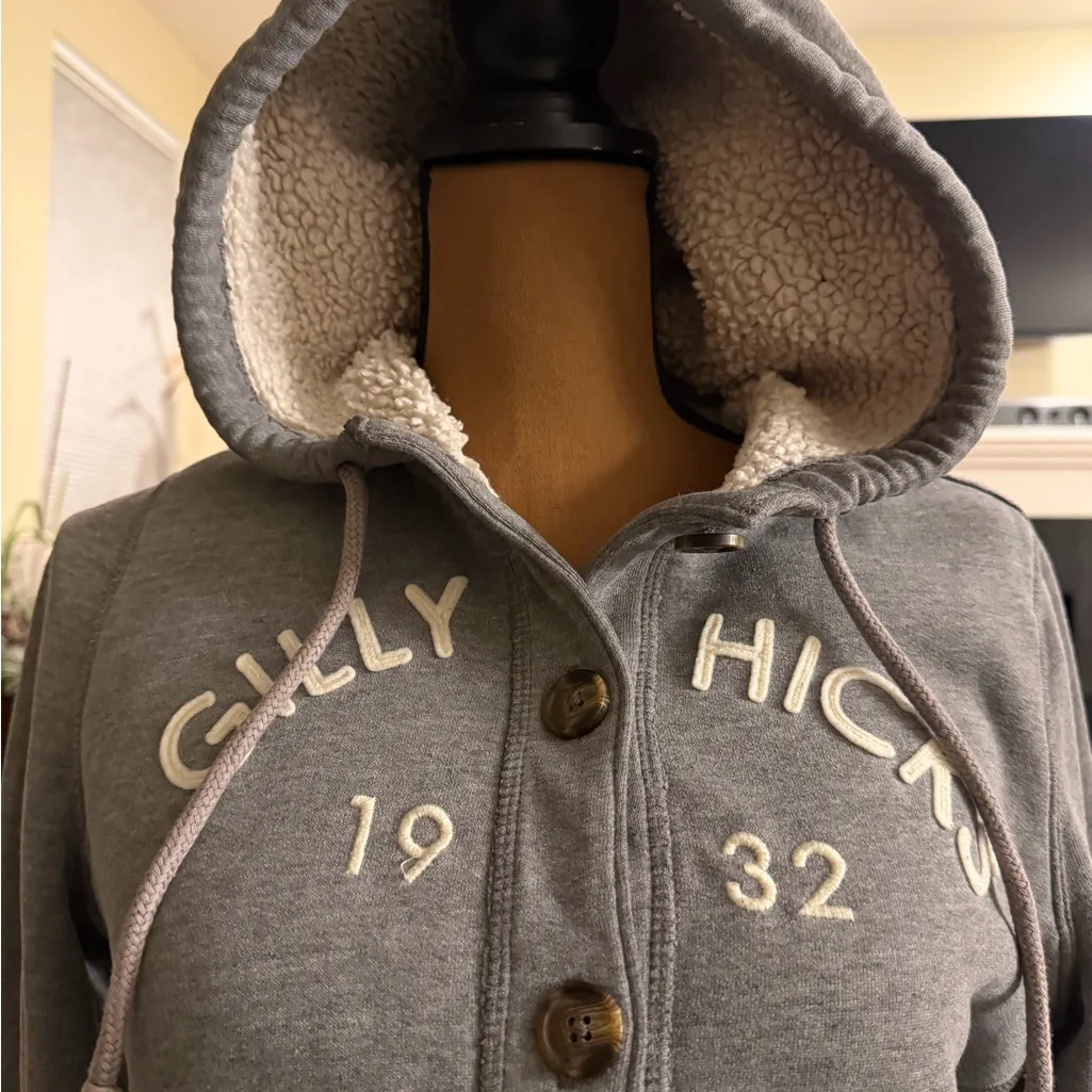 Gilly Hicks Charcoal Button-Up Hoodie - Image 4