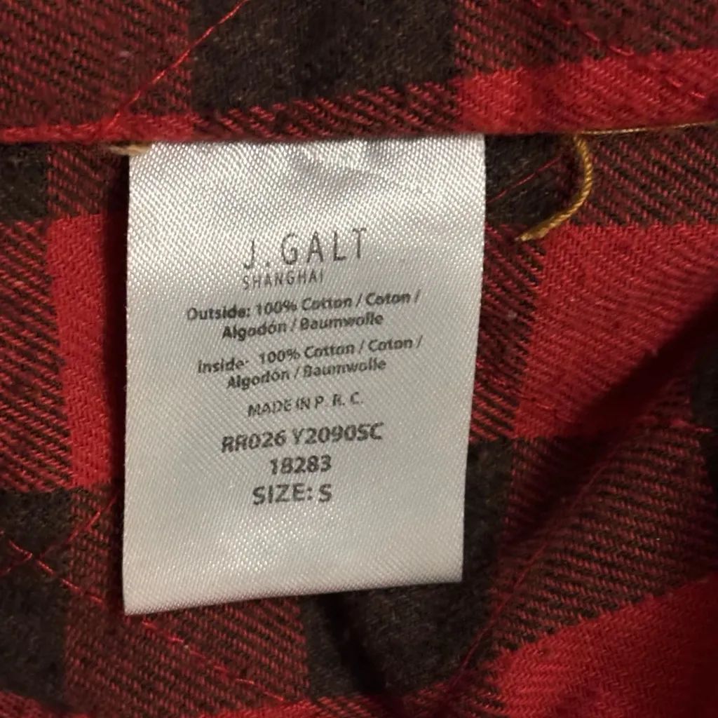 Brandy Melville  Blue Denim Flannel Lined Jacket Size S - Image 13