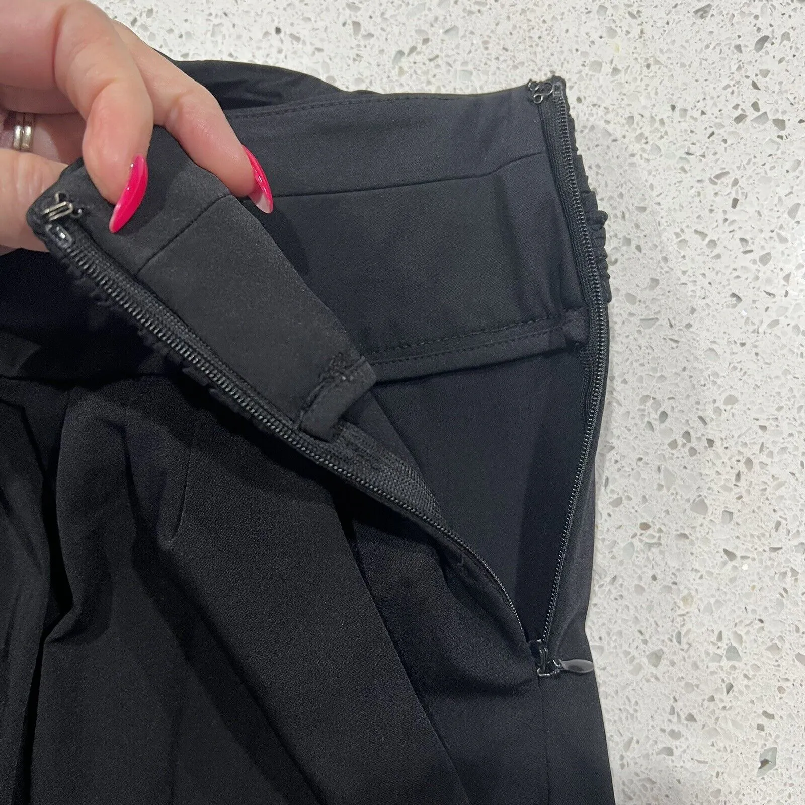 Diane Von Furstenberg Size 2 Skirt Ginsberg Mini Women’s Black Pockets Short DVF - Image 7