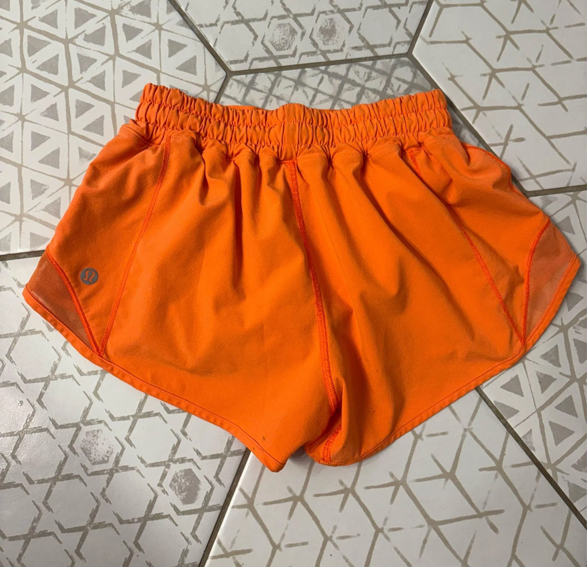 Hottie Hot Lululemon Shorts 2.5" Orange Neon 2 - Image 2