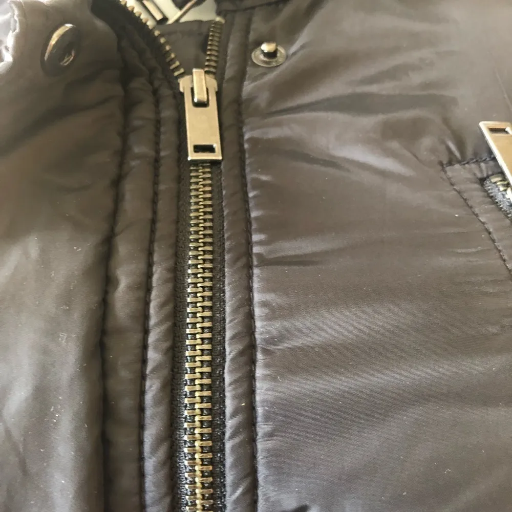 Black Trench Coat Belted Black With Pockets Size XS Cozy Warm - Image 10