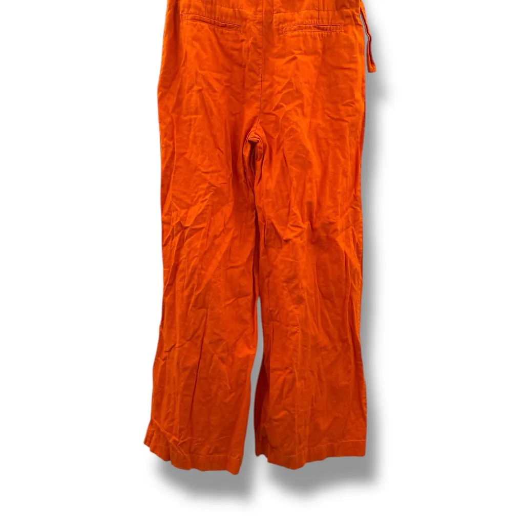Eudon Choi Belted Wide Leg Pants Bright Orange Linen‎ Blend High Rise Women’s 2 - Image 4