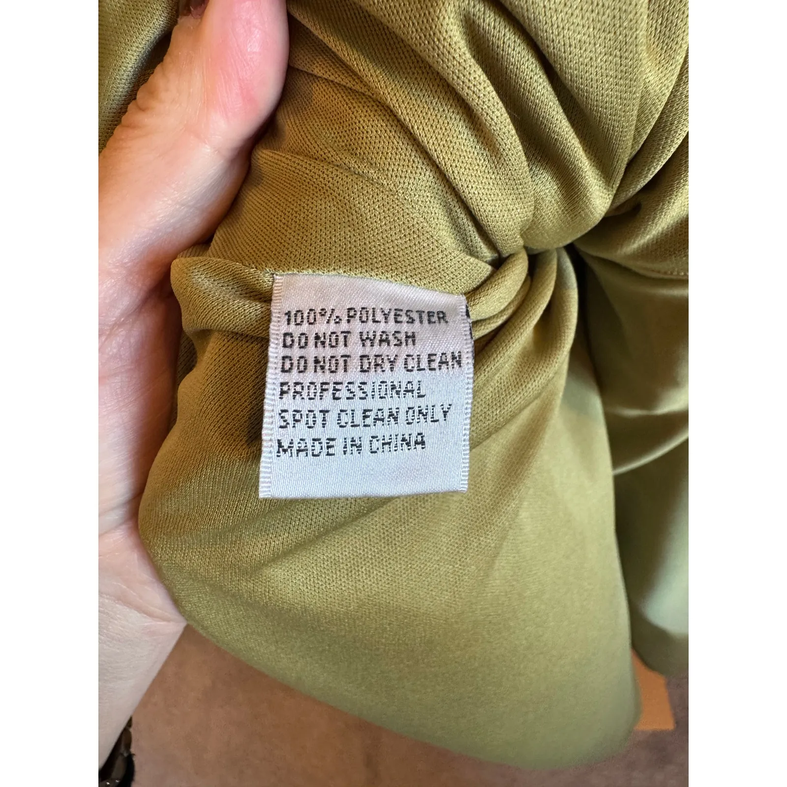 Mac Duggal Pleated Midi Dress Chartreuse Belted V Neck Size 6 NWT - Image 9