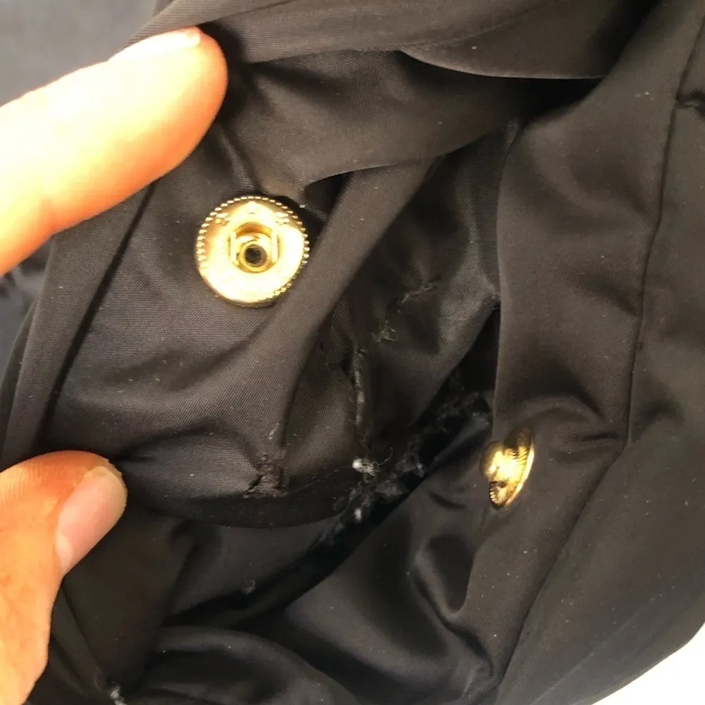 Women’s Black and Gold Topshop Bomber Puffer Jacket Size 6 / M - Image 15