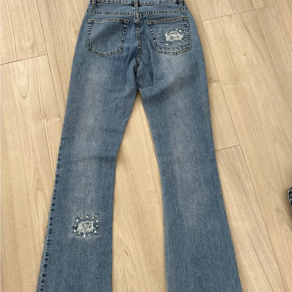 Vintage Buffalo David Bitton Women's Blue Straight Leg Jeans & Jet 7 Paris Jeans - Image 3