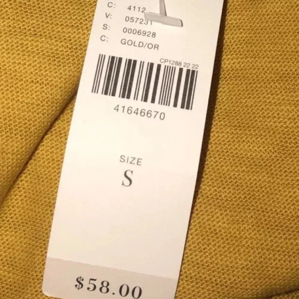 Anthropologie Postmark yellow one shoulder ruffle knit blouse sz‎ small NWT - Image 3