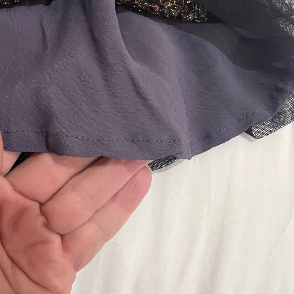 French Connection Black Tulle Skirt Size 8 Sequined Fairy Swingy Ballerina M3 - Image 7