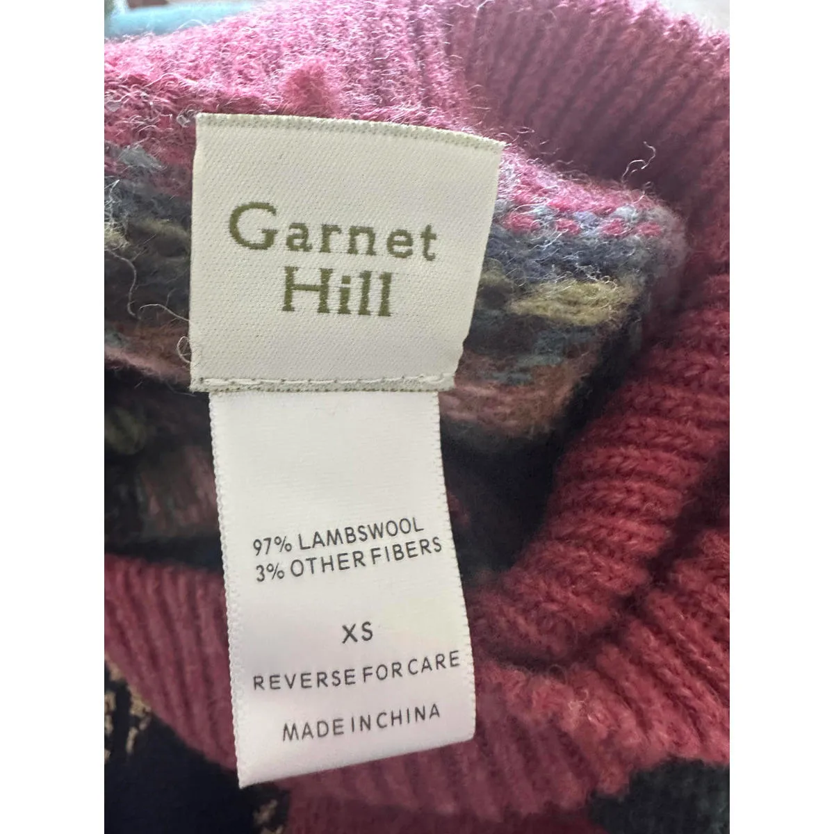 Pink Colorful Lambswool Turtle Neck Sweater - Image 9