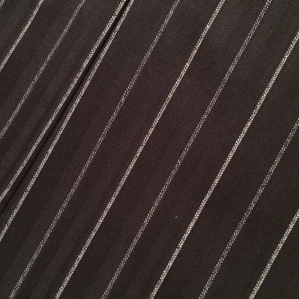 MAC & JAC Dress Pants Wide Leg Black Pinstripe Size 8 - Image 3