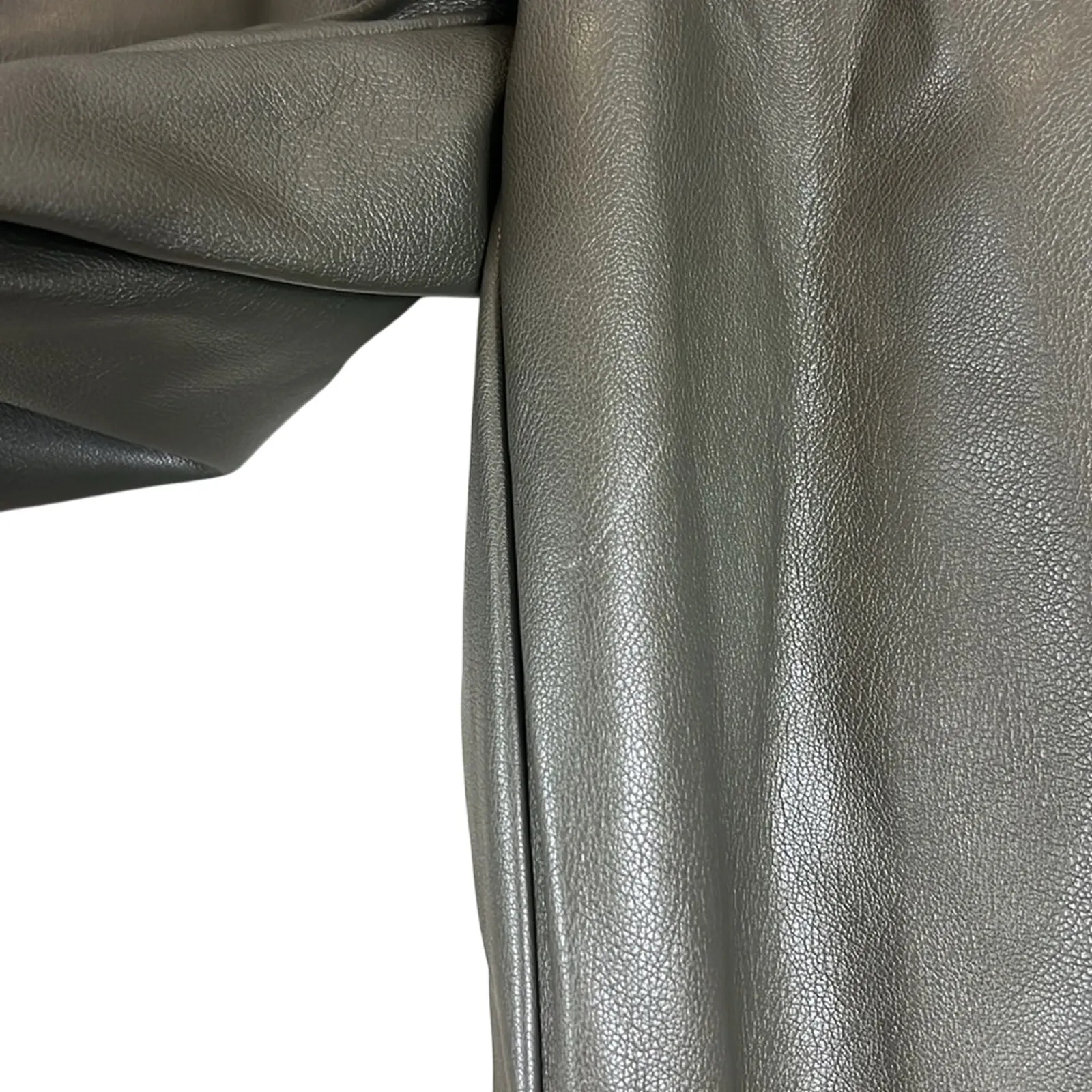 NWT Marc New York Faux Leather Pants Womens 14 Green Straight Leg Moto Biker 90s - Image 7