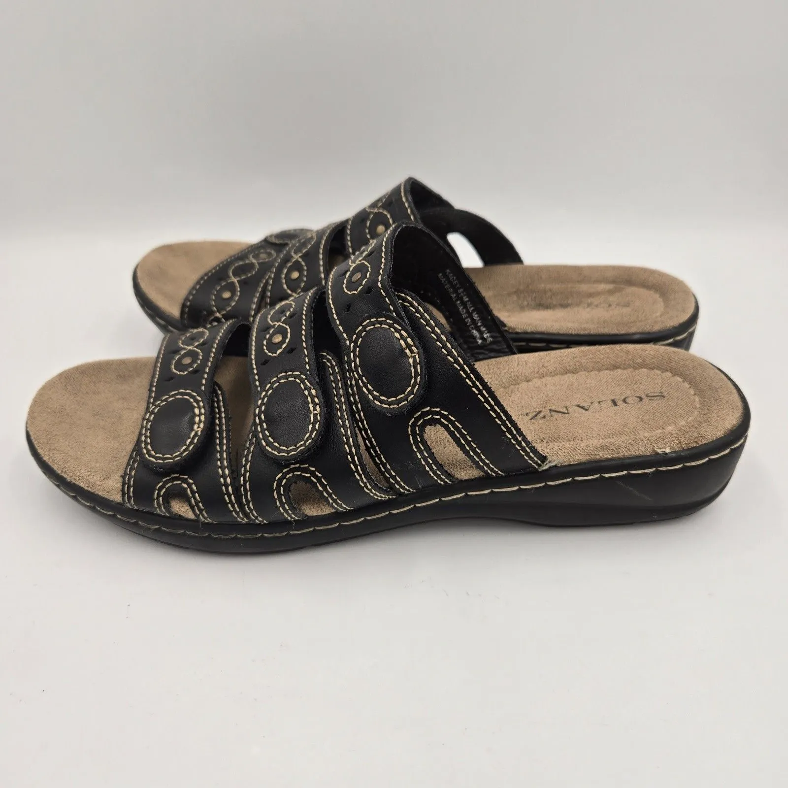 Solanz Sandals Kacey Women Size 8.5 M Slides Brown Shoes Bohemian Western - Image 2