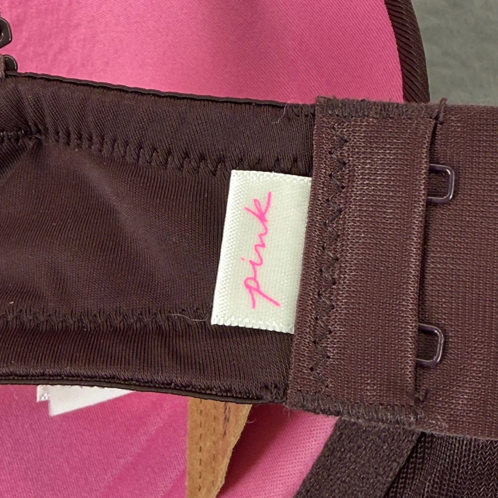 PINK Victoria's Secret Wear Everywhere Push Up Bra Deep Plum Size 42C Brown - Image 9
